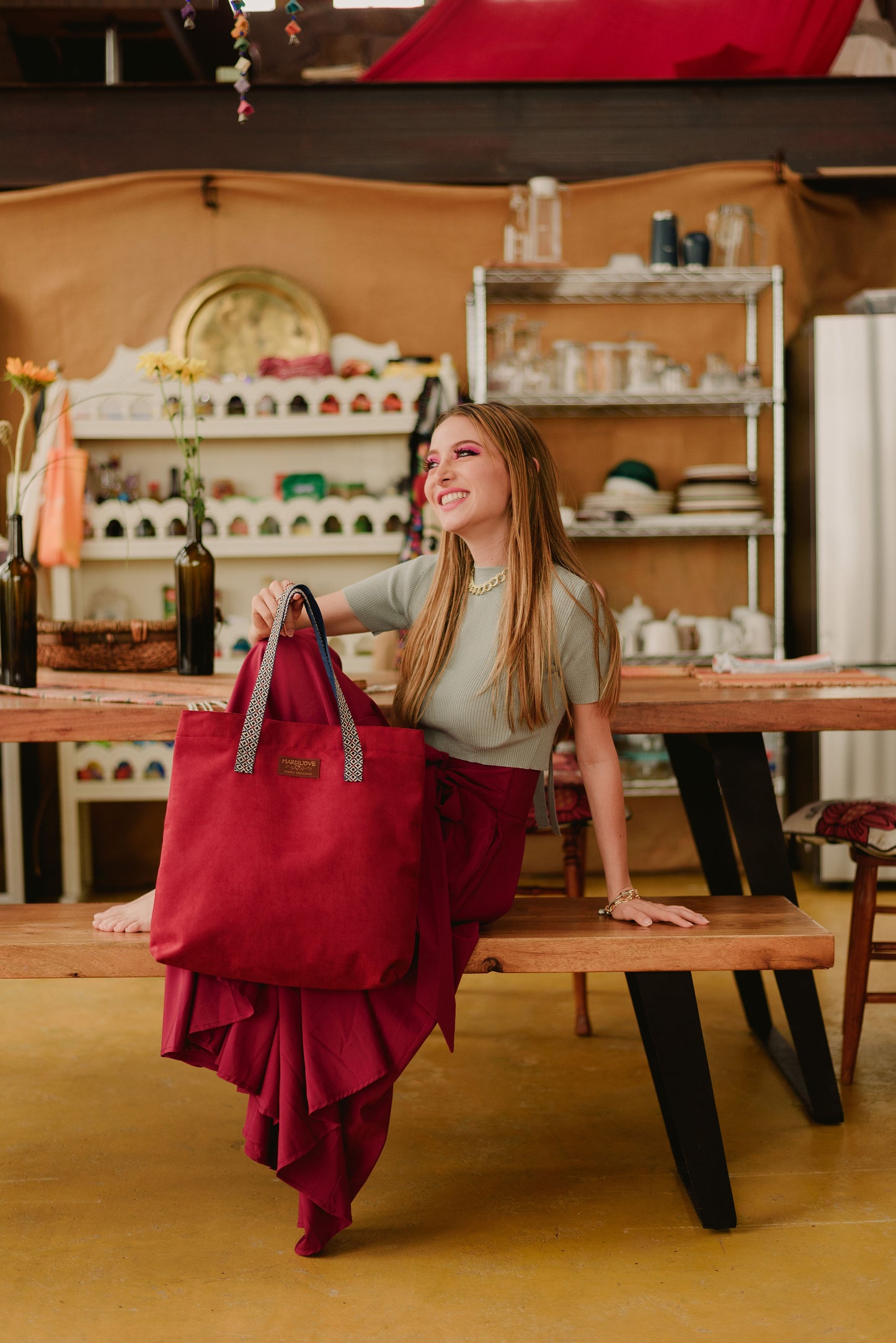 Bolso Multiusos - Clara Rojo Carmín